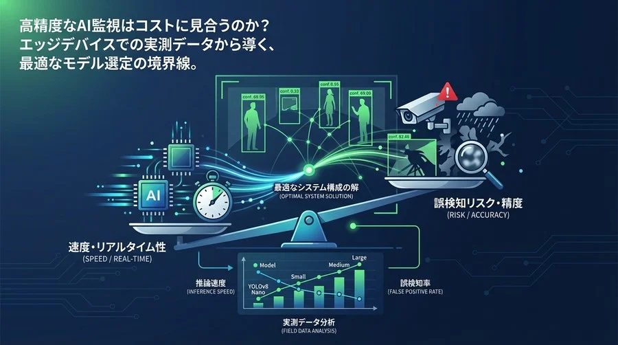 YOLOv8不審者検知の実装判断：エッジAIの速度と誤検知リスクを実測データで天秤にかける