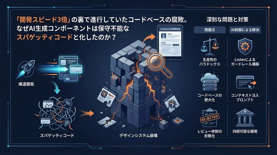 「爆速開発」の代償：AI生成UIが招く技術的負債とデザインシステム崩壊の検死報告書