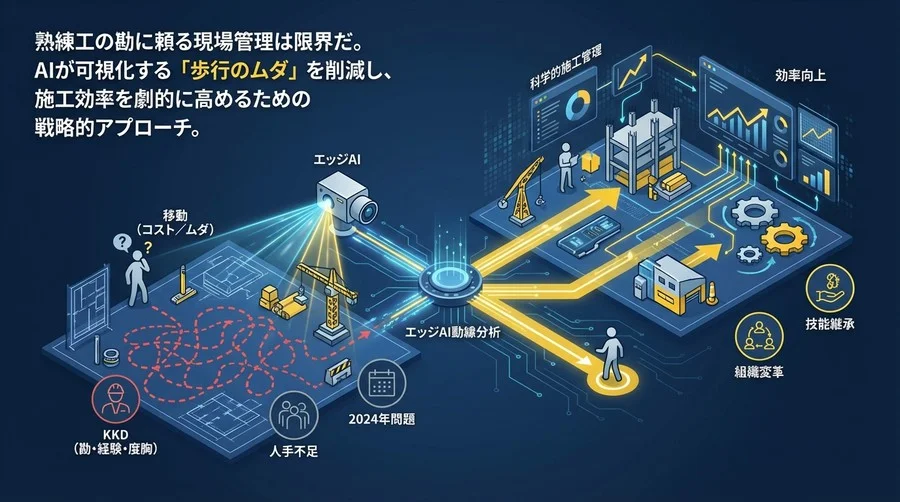 現場の「移動」はコストだ。エッジAI動線分析で挑む科学的施工管理と組織変革