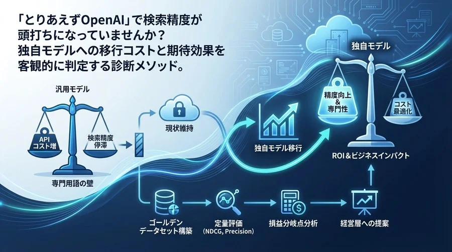 「脱OpenAI」はいつ決断すべきか？RAG検索精度とコストの損益分岐点を判定する評価メソッド