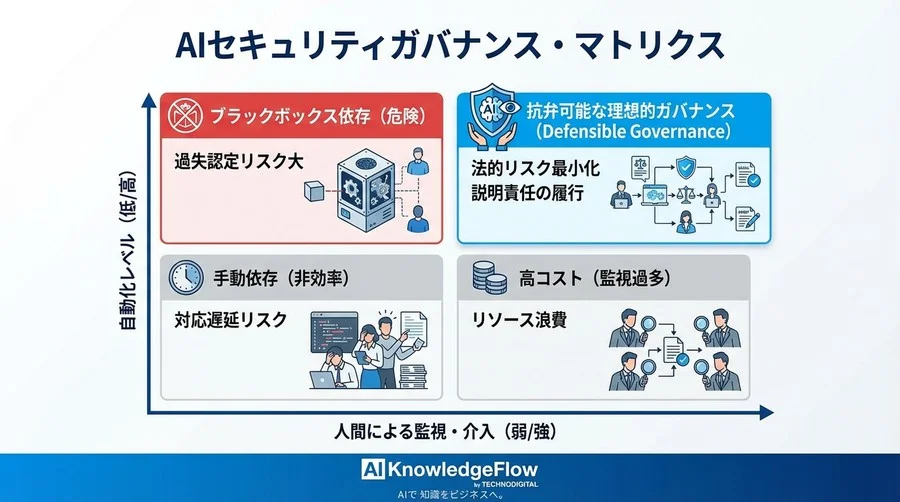AI脆弱性診断の落とし穴：自動化が招く法的リスクとCISOが構築すべき抗弁可能な監視体制 - Conclusion Image