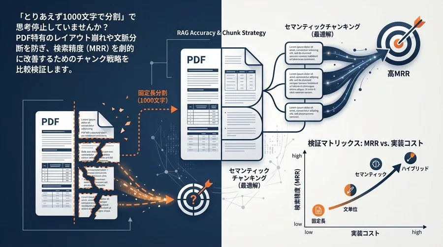 RAG精度は「チャンク戦略」で決まる：PDF分割手法の比較検証と最適解