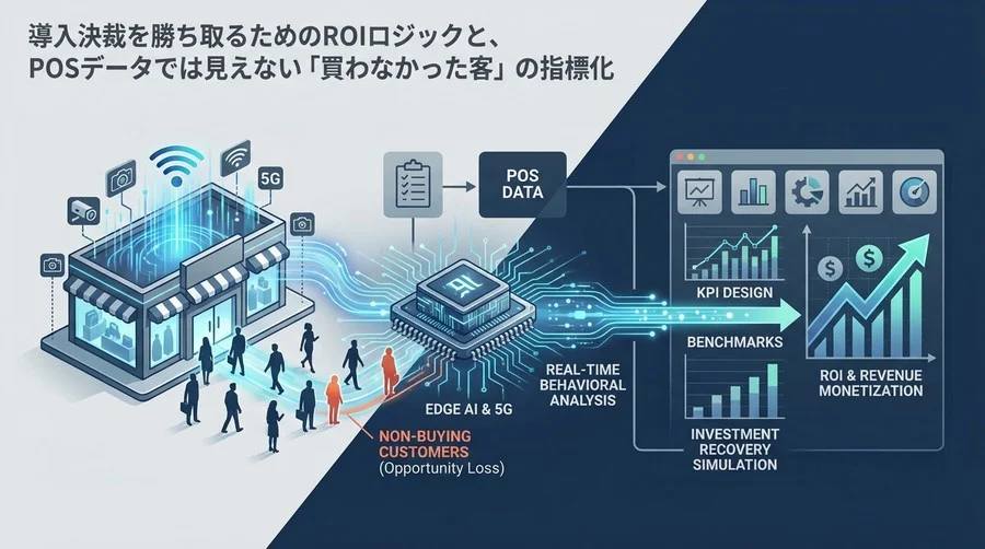 店舗DXのROIを証明する：5G×エッジAIで「買わなかった客」を収益化するKPI設計論