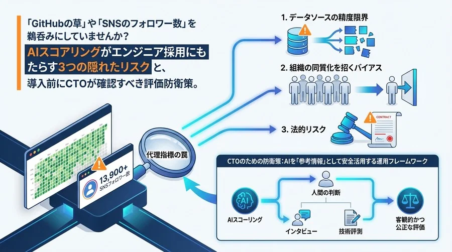 GitHubの草だけで判断してない？AI採用スコアリングの3つの死角とCTOのための防衛策