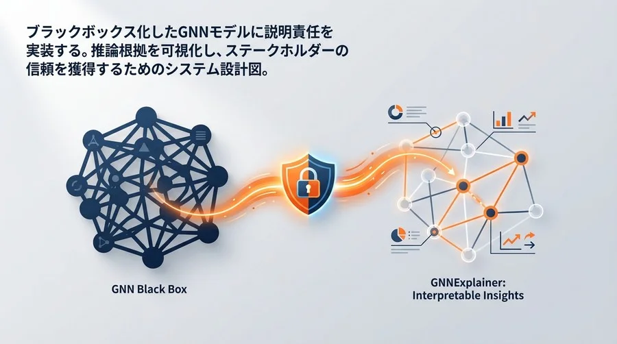 GNNのブラックボックスを解き明かす：GNNExplainer実装と説明性システムの設計図