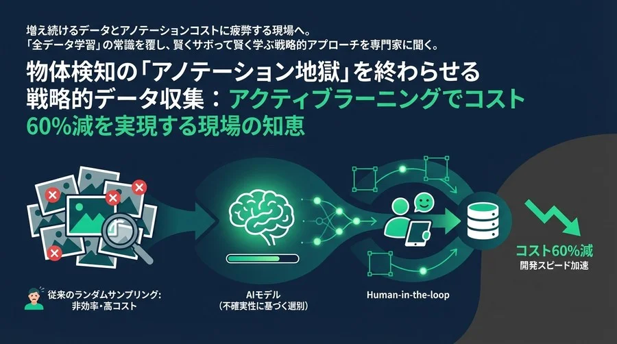 物体検知の「アノテーション地獄」を終わらせる戦略的データ収集：アクティブラーニングでコスト60%減を実現する現場の知恵