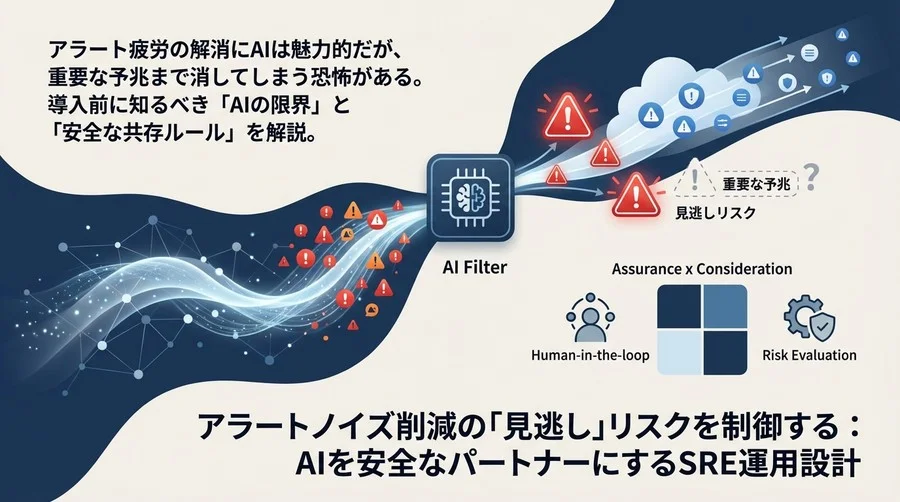 アラートノイズ削減の「見逃し」リスクを制御する：AIを安全なパートナーにするSRE運用設計
