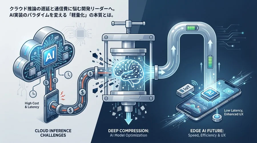 クラウド推論の限界を突破する：AIモデル「ディープ圧縮」が変える通信コストとUXの未来