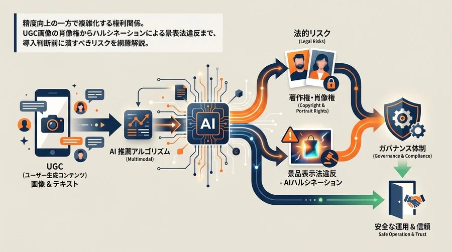 マルチモーダルAI推薦の法的落とし穴｜UGC画像活用と景表法リスク対策