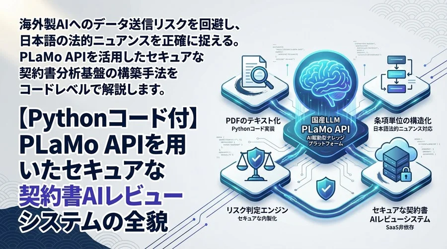 [Pythonコード付] PLaMo APIを用いたセキュアな契約書AIレビューシステムの全貌