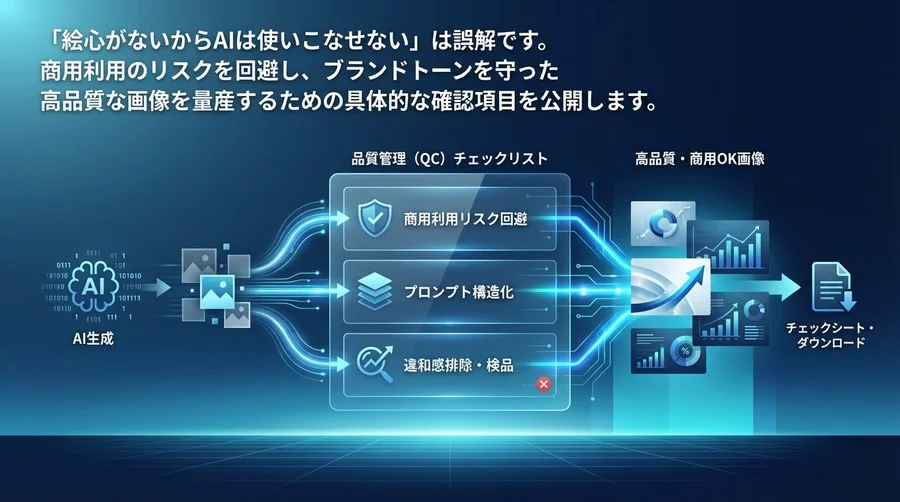 絵心がなくても高品質なAI画像を量産する「品質管理（QC）」チェックリスト【商用利用対応】
