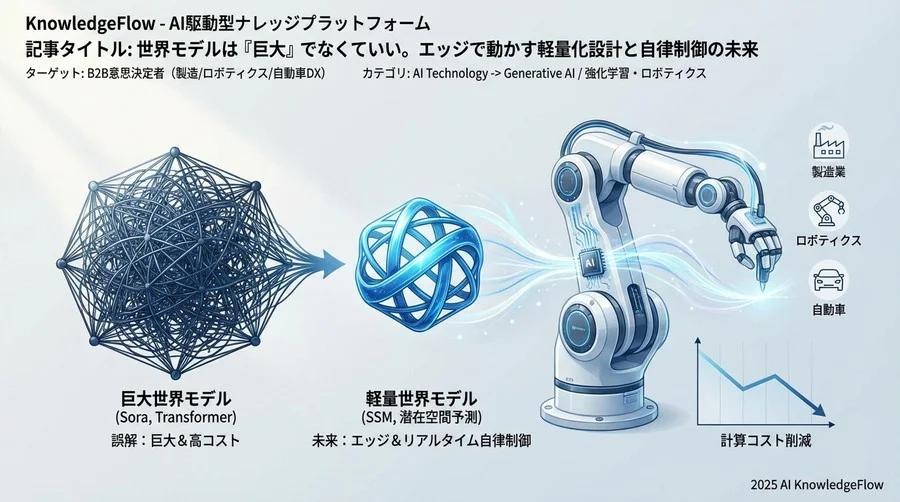 誤解①：世界モデルは「動画を生成するため」の技術である - Section Image