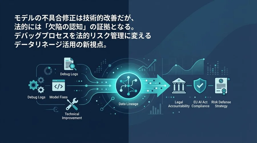 デバッグログは法廷で通用するか？データリネージで築くAI説明責任とリスク防衛策