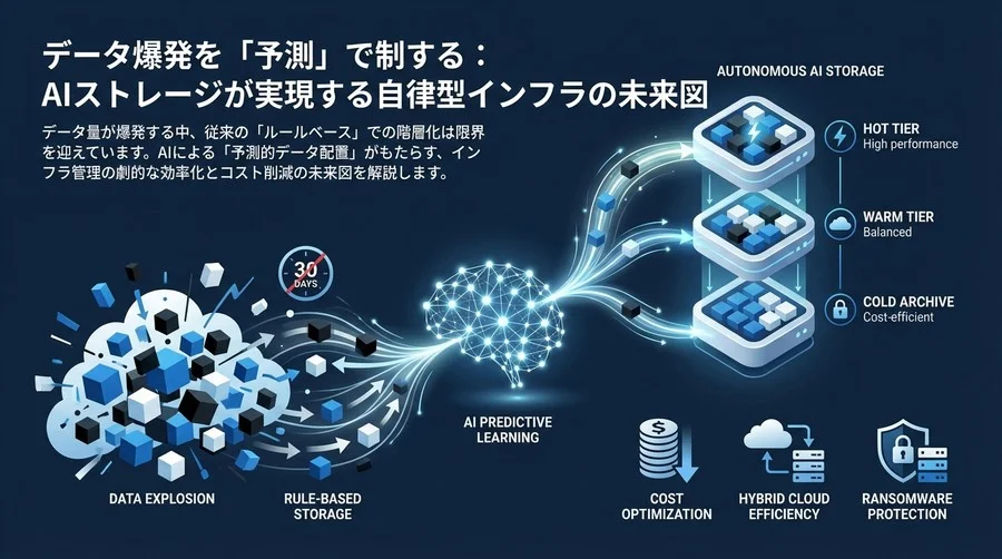 データ爆発を「予測」で制する：AIストレージが実現する自律型インフラの未来図