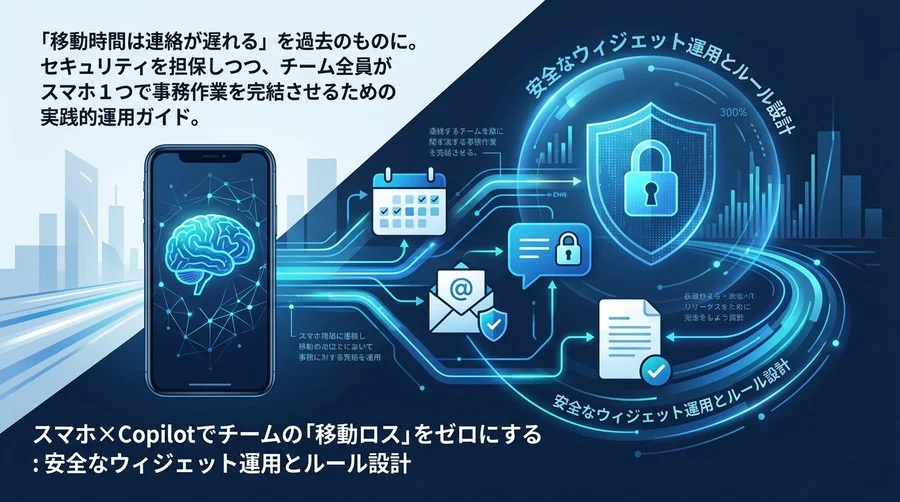 スマホ×Copilotでチームの「移動ロス」をゼロにする：安全なウィジェット運用とルール設計