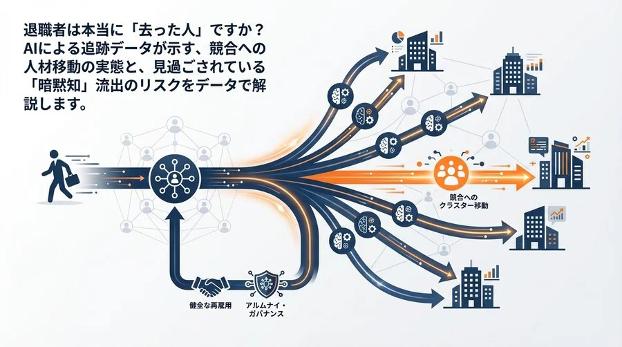 退職者は本当に「過去の人」か？AI追跡で見える競合への知見流出とアルムナイ管理の真実