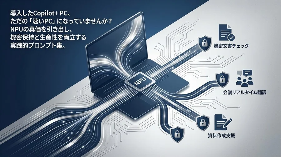 Copilot+ PCを「ただの速いPC」にしない。機密業務を加速するNPU専用プロンプト集【完全オフライン対応】