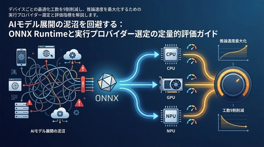 AIモデル展開の泥沼を回避する：ONNX Runtimeと実行プロバイダー選定の定量的評価ガイド