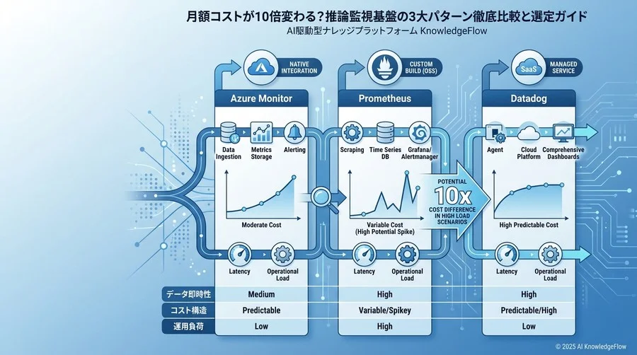比較対象となる3つの監視アーキテクチャ - Section Image