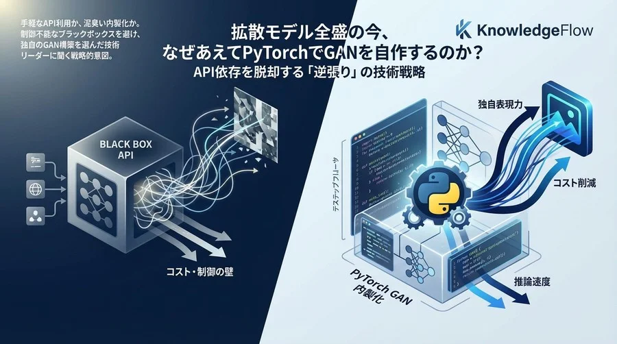 拡散モデル全盛の今、なぜあえてPyTorchでGANを自作するのか？API依存を脱却する「逆張り」の技術戦略