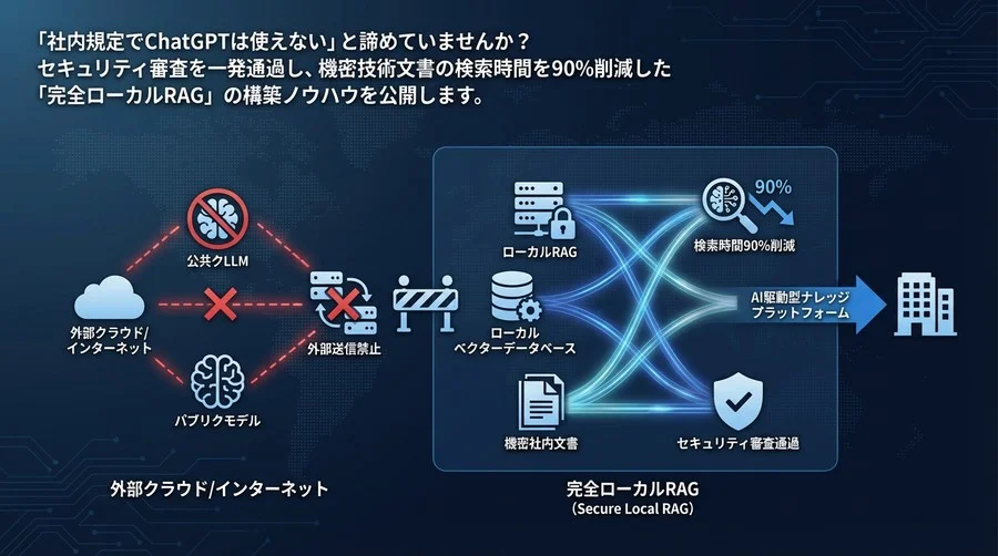 「ChatGPT禁止」を突破する：完全ローカルRAG構築による社内文書検索革命