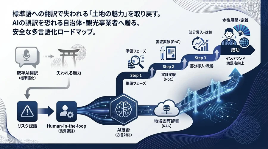 観光DXの「言葉の壁」を越える：方言対応AI翻訳の導入リスクと成功への技術ロードマップ