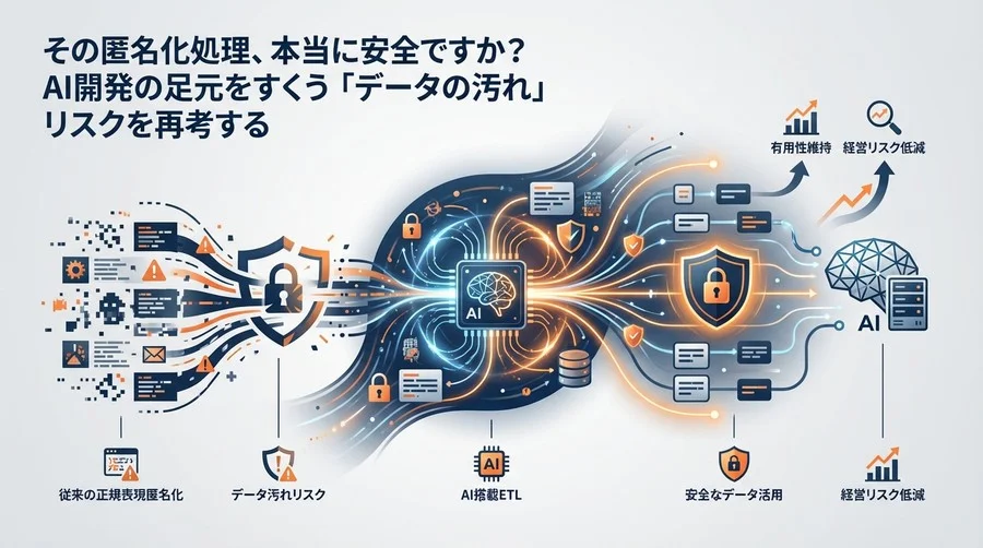 その匿名化、安全ですか？AI開発を停滞させる「データ汚れ」リスクとAI搭載ETLの必然性