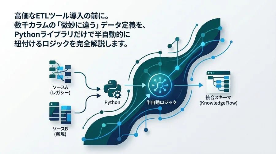 Pythonで挑むスキーママッピング自動化：数千カラムの名寄せ地獄から脱出する「半自動」ロジック構築術
