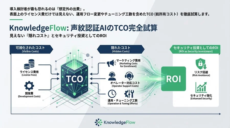 声紋認証AIのTCO完全試算：見えない「隠れコスト」とセキュリティ投資としてのROI