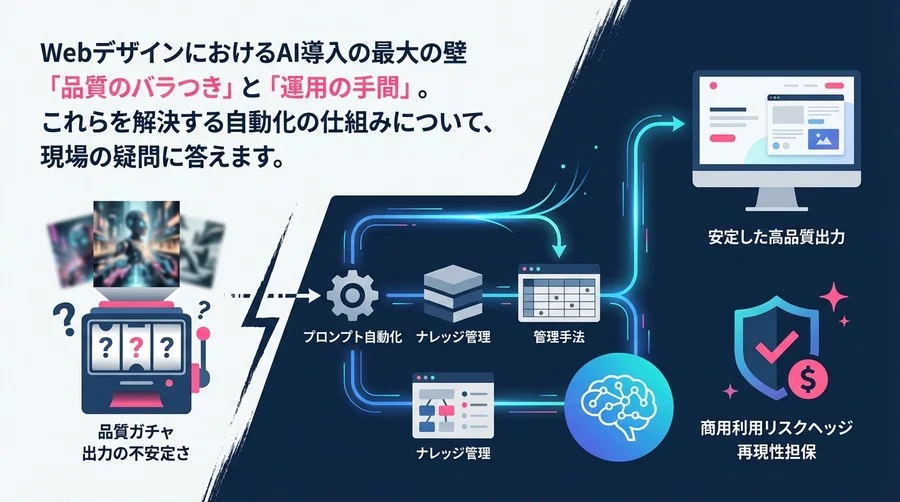 WebデザインのAI画像生成「品質ガチャ」からの脱却。現場で使えるプロンプト自動化フレームワーク
