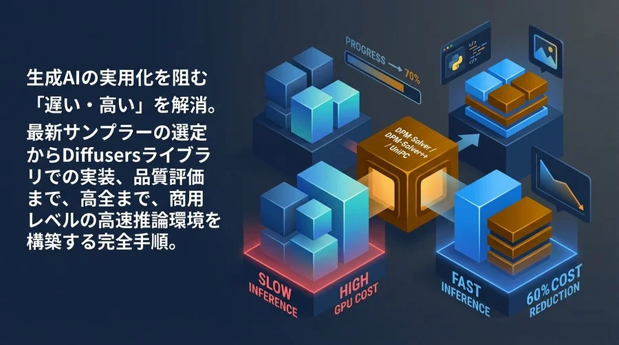 拡散モデル高速化の実装ガイド：DPM-Solver活用で推論コストを60%削減する方法