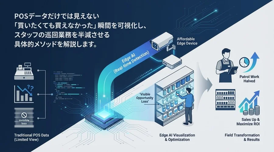 POSデータは嘘をつく？『見えない機会損失』をエッジAIで可視化し巡回業務を半減させる現場改革論