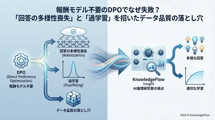 失敗事例：DPO適用後に発生した「モデルのロボット化」現象 - Section Image