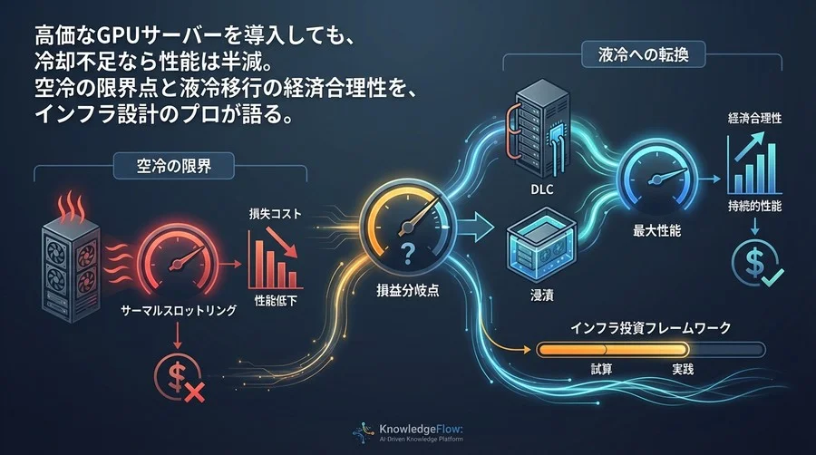 H100の性能を殺すな：AIインフラにおける冷却設計の経済合理性と液冷への転換点