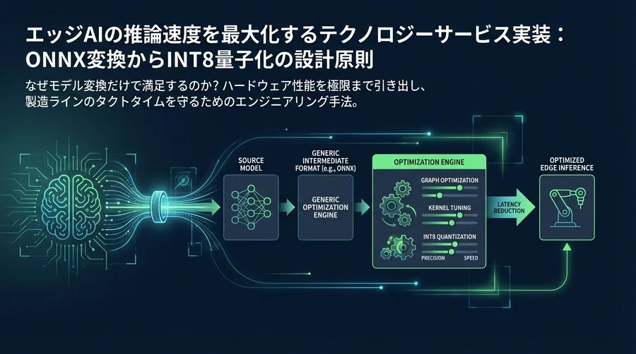エッジAIの推論速度を最大化するTensorRT実装：ONNX変換からINT8量子化の設計原則