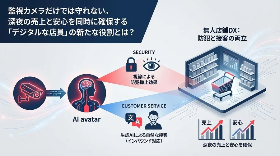 深夜の無人店舗を変える「AIアバター」という選択——防犯と接客を両立する“デジタルな人格”の作り方