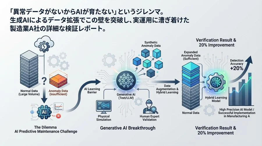 「異常データ不足」を生成AIで突破した製造業A社の検証録：検知精度20%向上の裏側