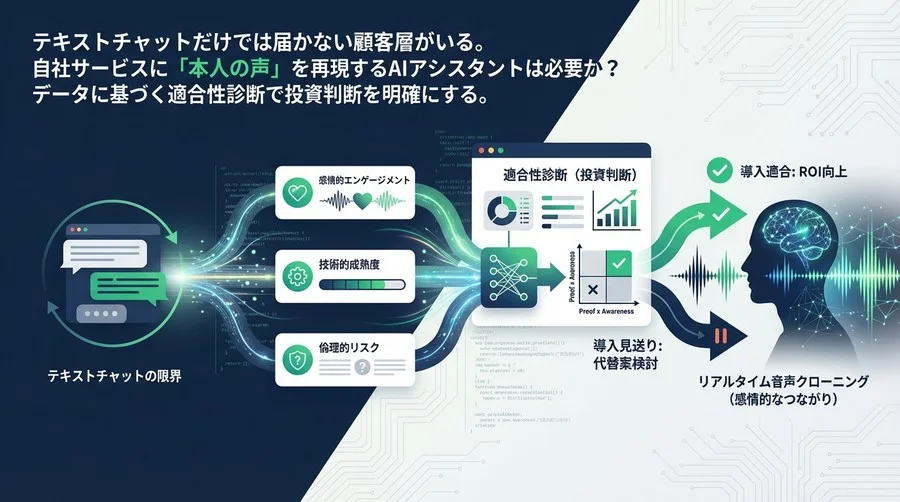 リアルタイム音声クローニング導入の適合性診断：そのAIアシスタントに「声」は本当に必要か？