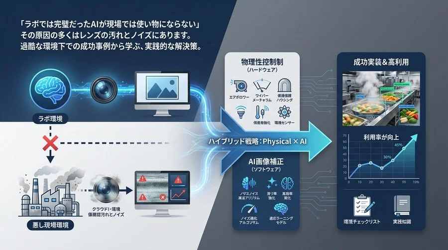 現場の曇りとノイズに勝つ：画像認識AIの稼働率を劇的に変える「物理×AI」のハイブリッド戦略