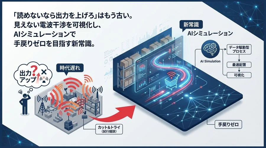 「読めないなら出力アップ」は時代遅れ。AIシミュレーションで可視化するRFID導入の新常識