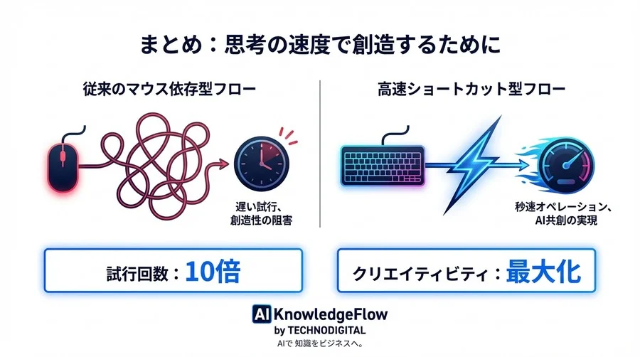 生成AIの勝敗は秒速で決まる。Discordショートカットで構築する高速試行プロセス - Conclusion Image