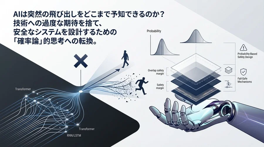 AIは「飛び出し」を予知できない：RNN/LSTMによる歩行者予測の限界と安全設計の確率論