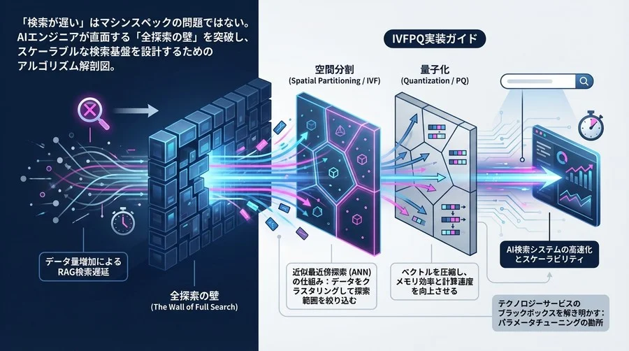 ベクトル検索の「全探索の壁」を突破するIVFPQ実装ガイド：Faissのブラックボックスを解き明かす