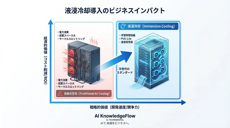 GPUの発熱限界を突破せよ：液浸冷却が加速させるLLM学習とAIインフラの経済効果 - Conclusion Image