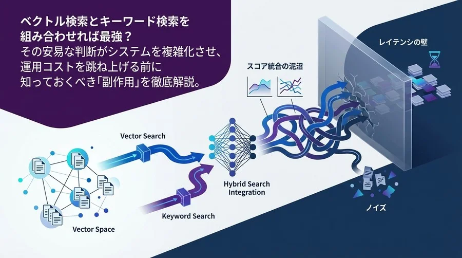 RAG精度改善の「ハイブリッド検索」導入前に知るべき代償：スコア統合の泥沼とレイテンシの壁