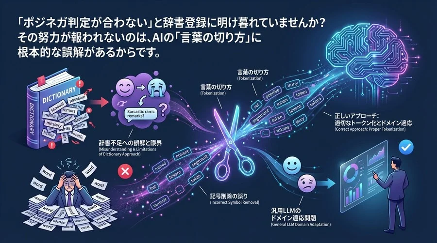 感情分析AIの精度が低い理由は「辞書不足」ではなく「言葉の切り方」にある