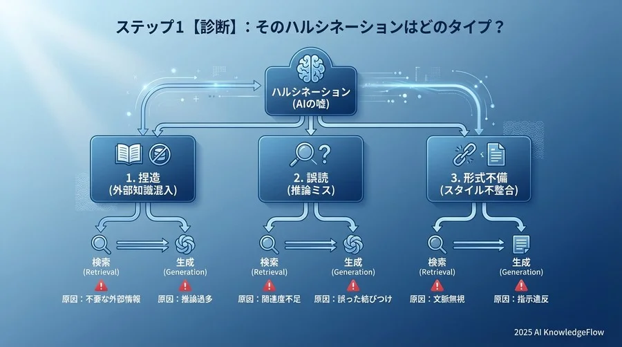 ステップ1【診断】：そのハルシネーションはどのタイプ？ - Section Image