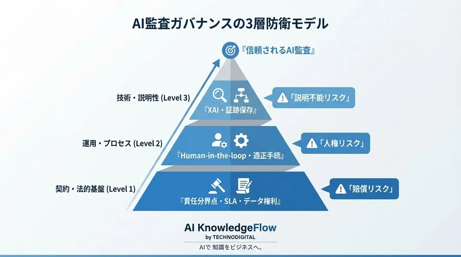 AI監査導入の「法的防波堤」を築く：誤検知リスクと責任分界点の完全攻略 - Conclusion Image