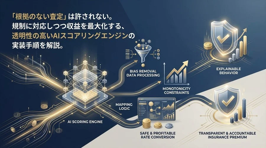 「根拠なき査定」を排除する。保険AIスコアリングの透明性確保と実装ガイド【実務設定編】