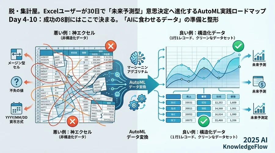 Day 4-10: 成功の8割はここで決まる。「AIに食わせるデータ」の準備と整形 - Section Image